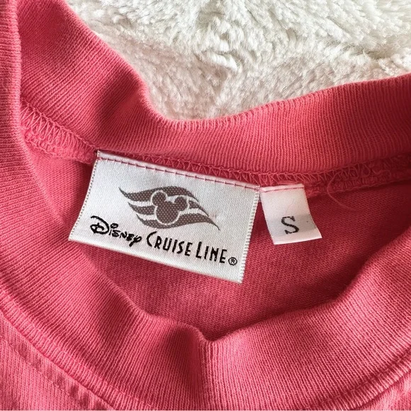 Vintage Disney Cruise Line Spirit Jersey Adult Small Pink Spell Out DCL Mickey - Picture 11 of 12